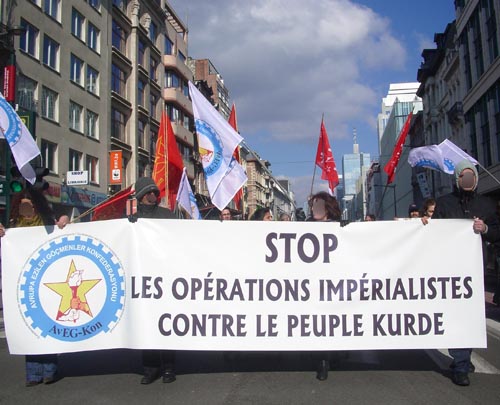 Manifestation en soutien aux kurdes à Bruxelles