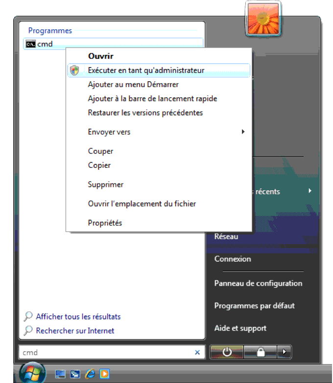 Invite de commande sous Windows