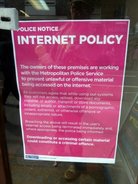 Politique Internet policière à Londres
