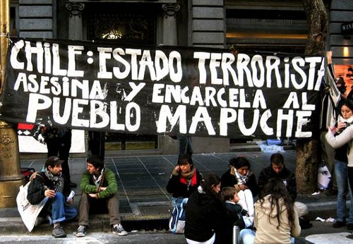 Manifestation Mapuche au Chili