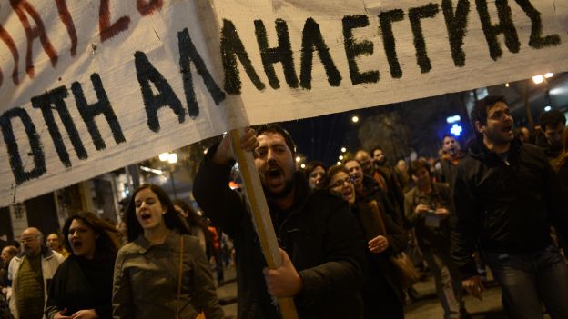 Manifestation à Athènes 