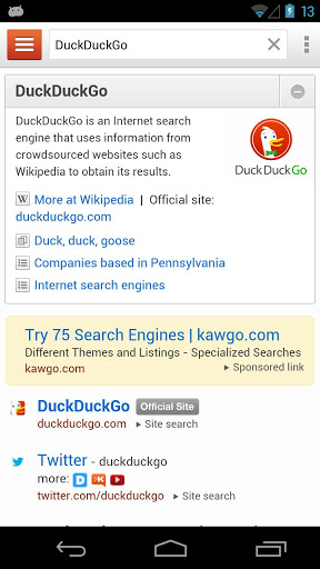 Duckduckgo, un moteur de recherche respectueux de la vie privée