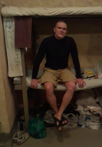 Andreï lors de sa précédente détention (prison de Lefortovo, Moscou)