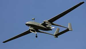 Un drone de fabrication israélienne Heron utilisé par les forces de sécurité indiennes