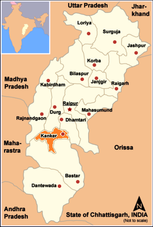 Le district de Kanker, dans le Chhattisgarh