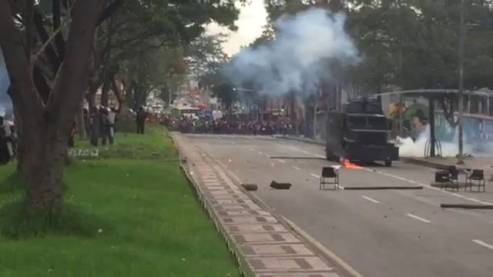 Affrontements hier vendredi à Bogota