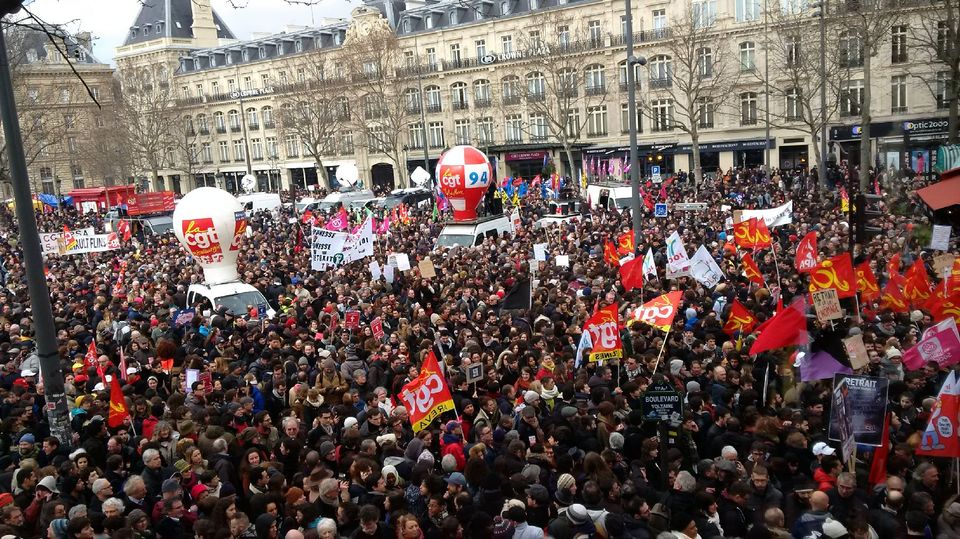 Manfiestants contre la loi Travail à Paris