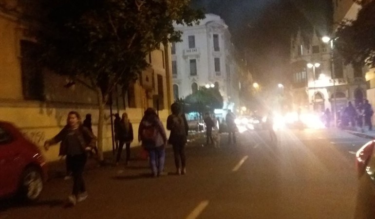 Incidents en fin de manifestation à Santiago