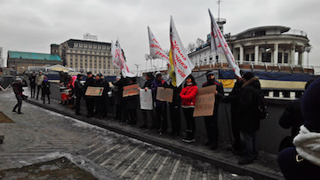Travailleurs de Kyivpastrans en lutte