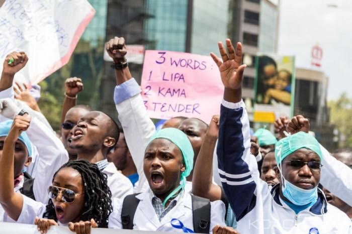 Manifestation de médecins grévistes au Kenya