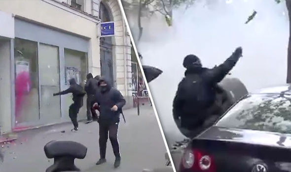 Les affrontements hier à Paris