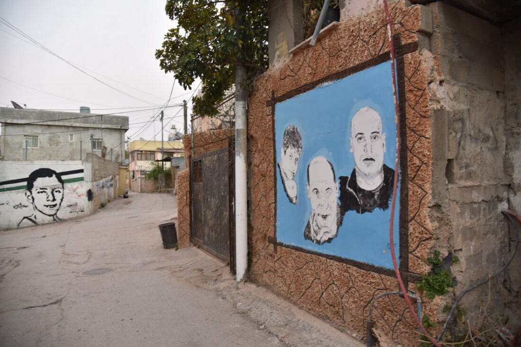 Sur les murs de  Dheishe, les portraits des résidants du camp tués par les israéliens