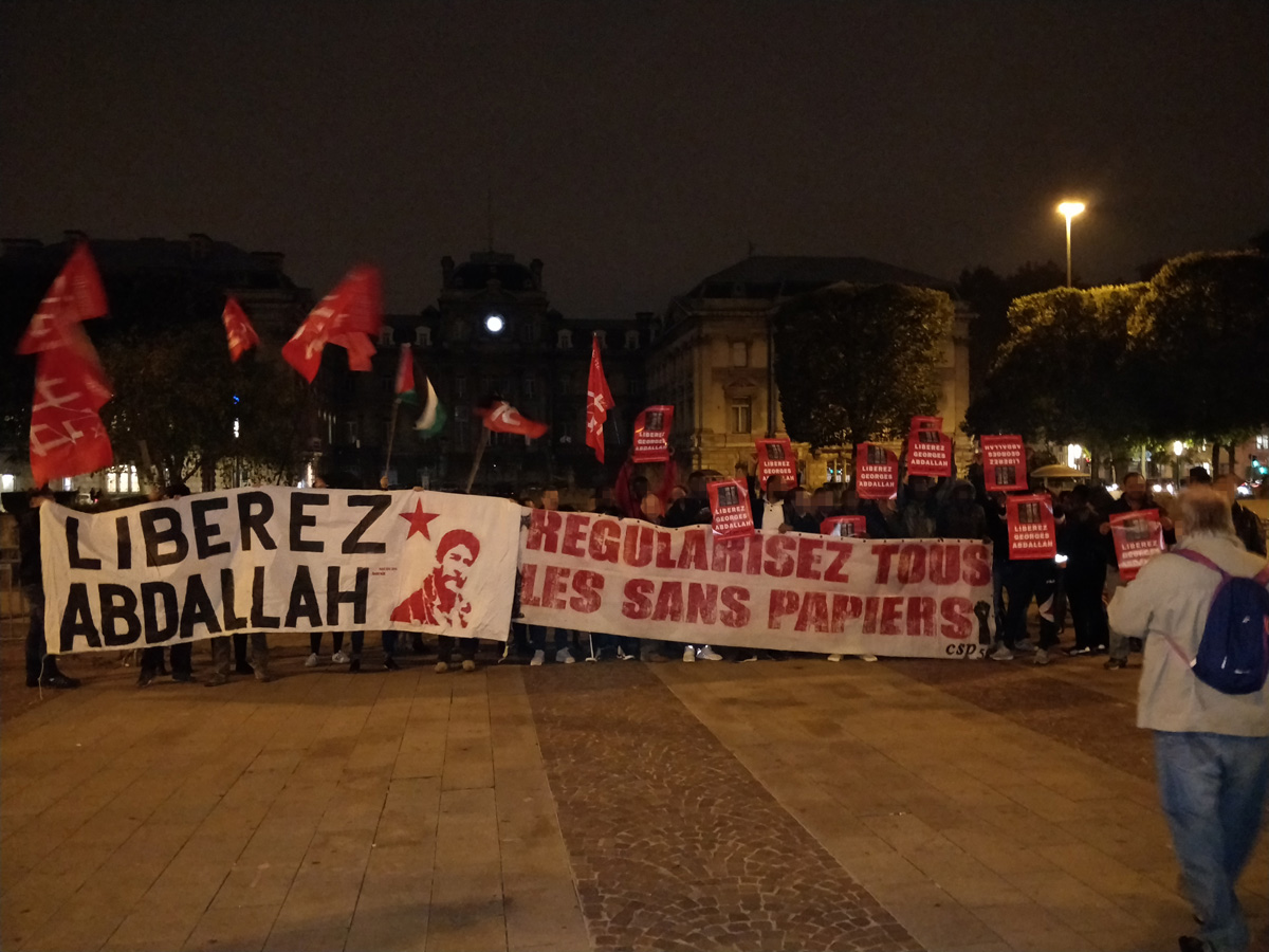 Manifestation pour Georges Abdallah et en solidarité avec les sans-papiers