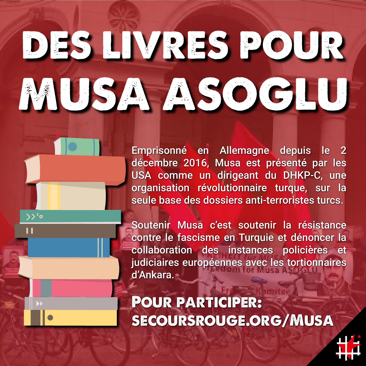 Des livres pour Musa Asoglu