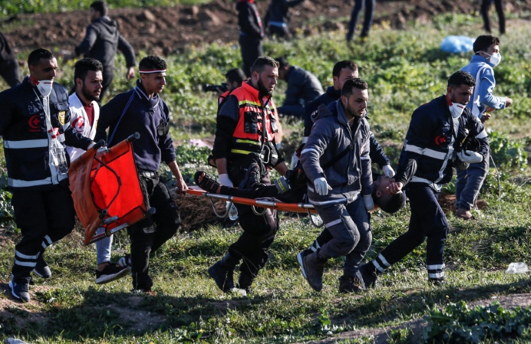 Evacuation d'un blessé ce vendredi à Gaza