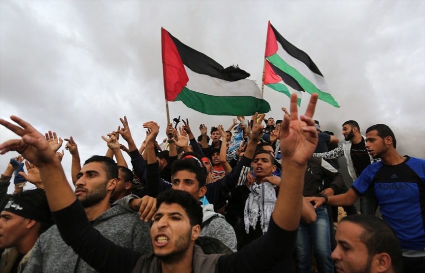 Manifestants à Gaza