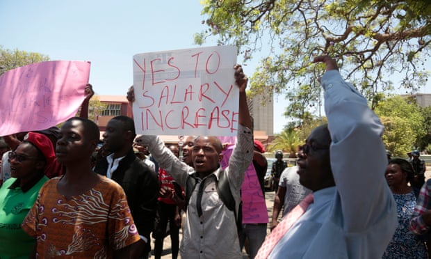 Manifestant au Zimbabwe