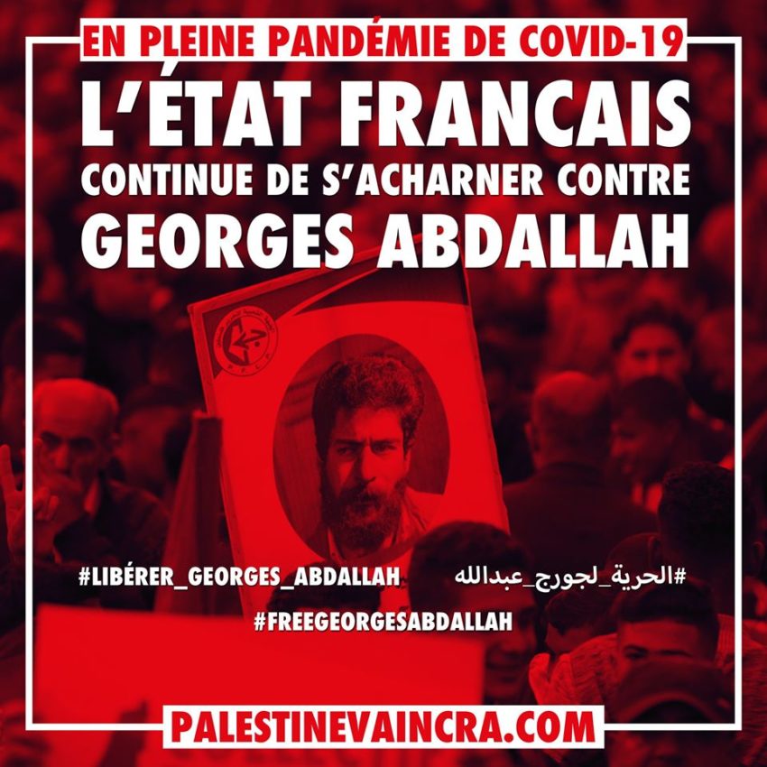Campagne pour la libération de Georges Abdallah en période de pandémie du Coronavirus