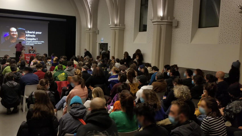 Une partie de la salle lors de la soirée "1312 raisons d'abolir la police" à Toulouse