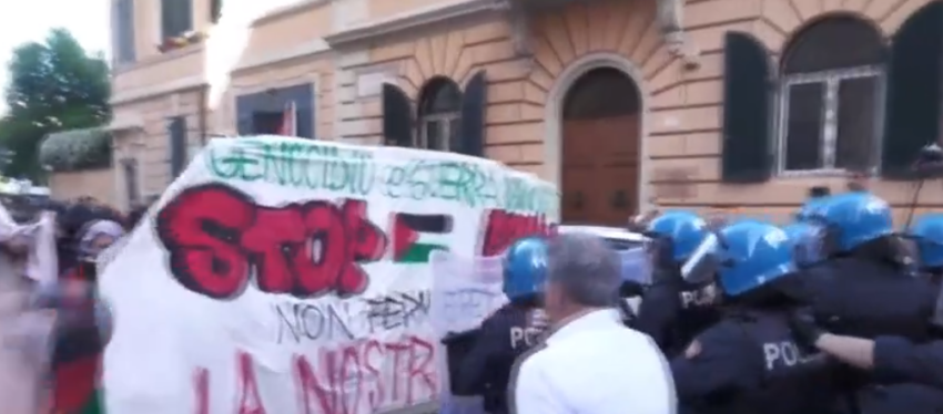 Affrontements entre des étudiants pro-palestiniens et la police à Rome